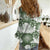 Sage Green Aloha Hawaii Women Casual Shirt Monstera Hibiscus Plumeria Seamless Vibes - Polynesian Pride