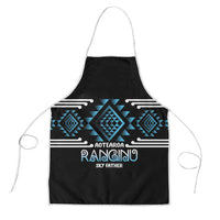 Aotearoa Atua Ranginui Apron Maori Sky Father Taniko Motifs LT14 Blue - Polynesian Pride