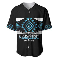 Aotearoa Atua Ranginui Personalised Baseball Jersey Maori Sky Father Taniko Motifs LT14 Blue - Polynesian Pride