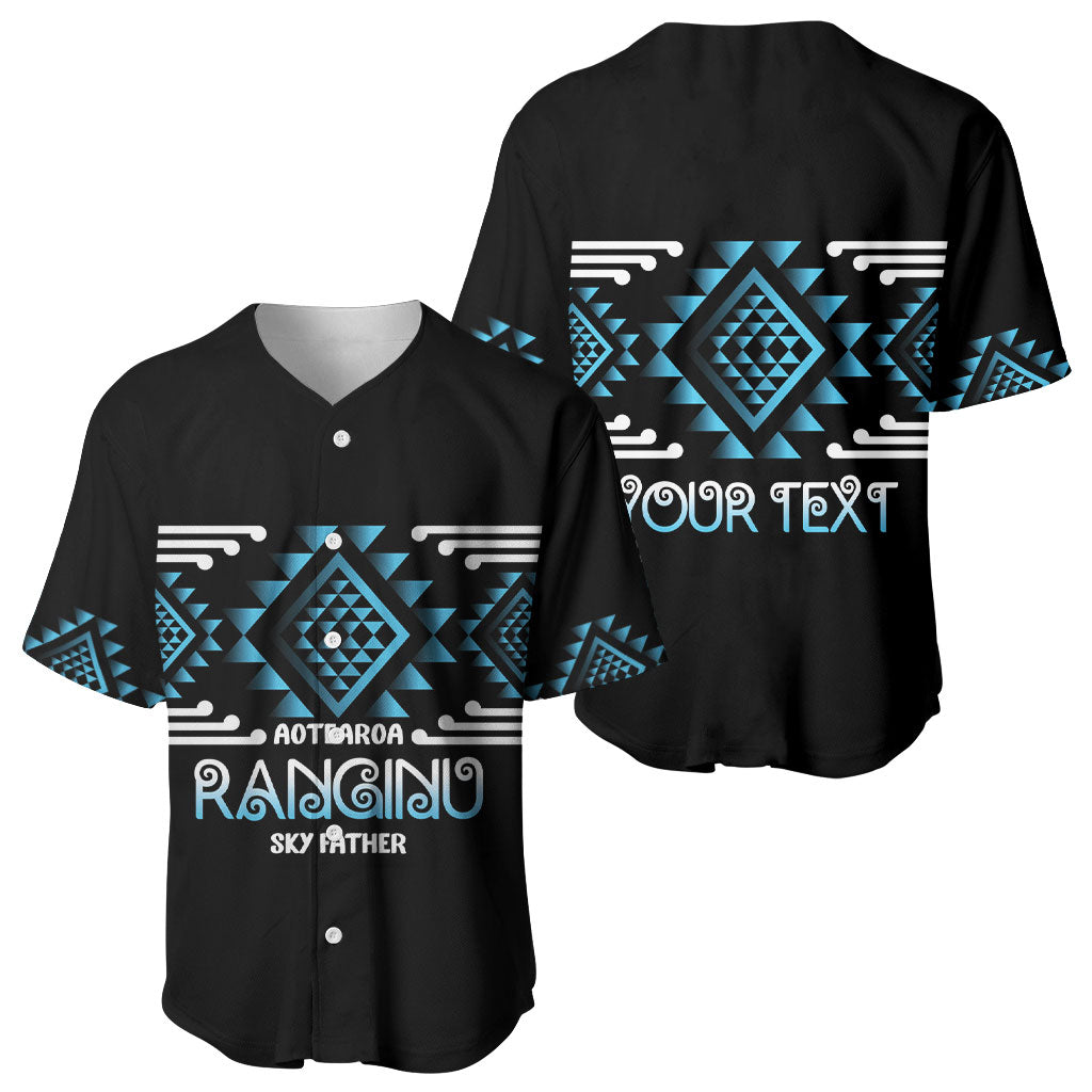 Aotearoa Atua Ranginui Personalised Baseball Jersey Maori Sky Father Taniko Motifs LT14 - Polynesian Pride