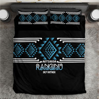 Aotearoa Atua Ranginui Bedding Set Maori Sky Father Taniko Motifs LT14 Blue - Polynesian Pride