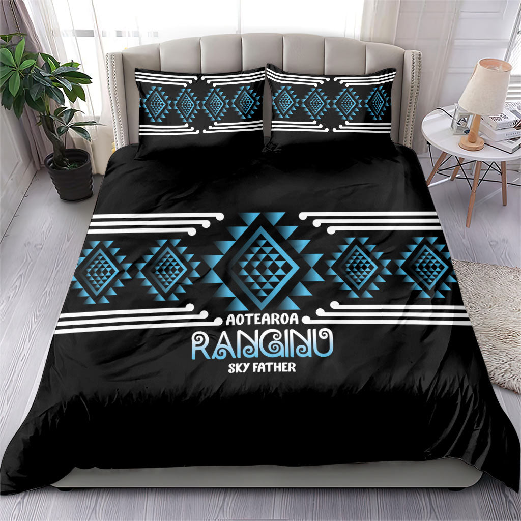 Aotearoa Atua Ranginui Bedding Set Maori Sky Father Taniko Motifs LT14 - Polynesian Pride