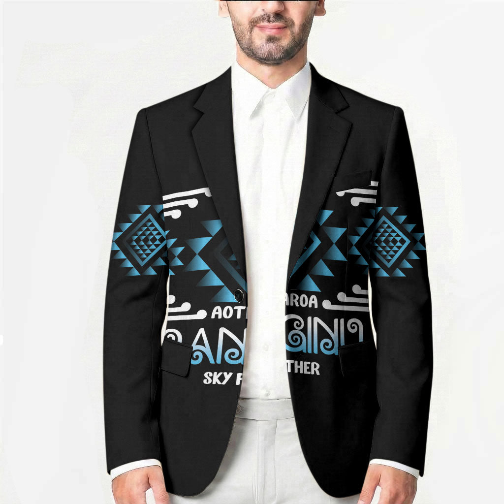 Aotearoa Atua Ranginui Personalised Blazer Maori Sky Father Taniko Motifs LT14 - Polynesian Pride