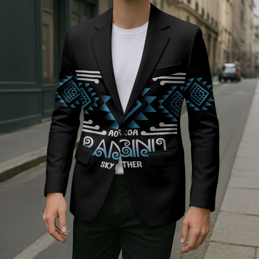 Aotearoa Atua Ranginui Personalised Blazer Maori Sky Father Taniko Motifs LT14 - Polynesian Pride