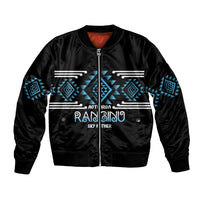 Aotearoa Atua Ranginui Personalised Bomber Jacket Maori Sky Father Taniko Motifs LT14 Unisex Blue - Polynesian Pride