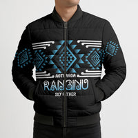 Aotearoa Atua Ranginui Personalised Bomber Puffer Jacket Maori Sky Father Taniko Motifs LT14 - Polynesian Pride