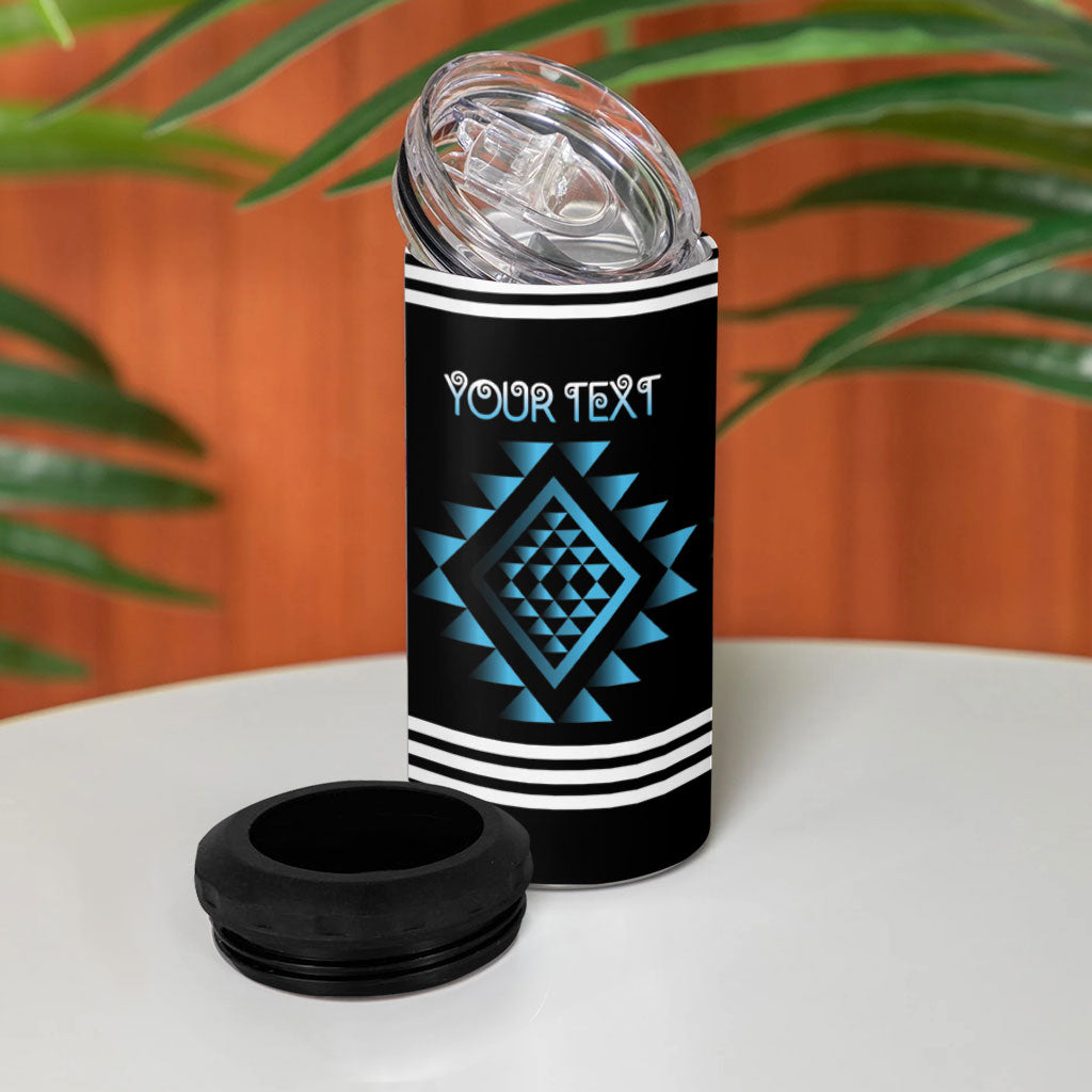 Aotearoa Atua Ranginui Personalised 4 in 1 Can Cooler Tumbler Maori Sky Father Taniko Motifs LT14 - Polynesian Pride
