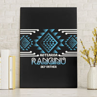 Aotearoa Atua Ranginui Canvas Wall Art Maori Sky Father Taniko Motifs LT14 Without Frame Blue - Polynesian Pride