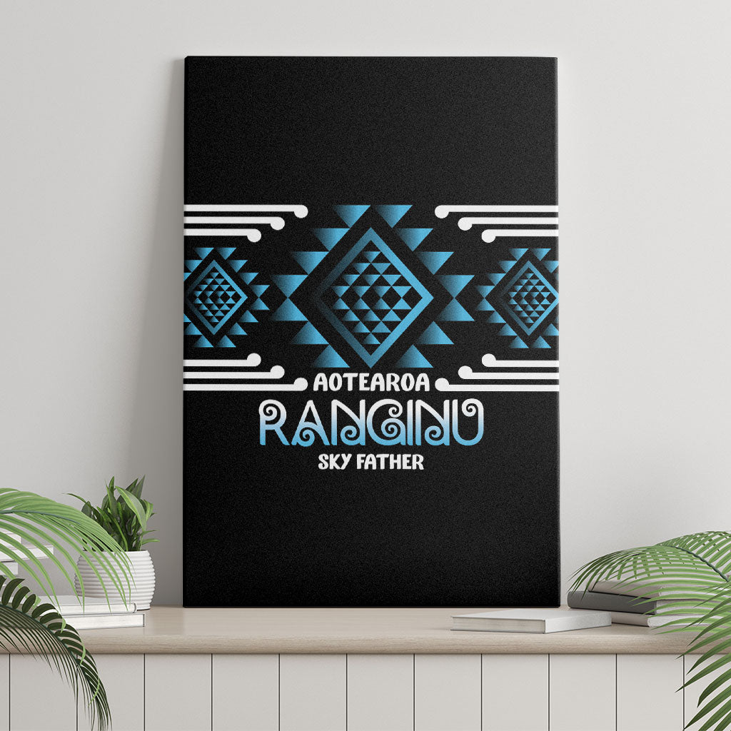 Aotearoa Atua Ranginui Canvas Wall Art Maori Sky Father Taniko Motifs LT14 - Polynesian Pride