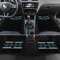Aotearoa Atua Ranginui Personalised Car Mats Maori Sky Father Taniko Motifs LT14 Set 4pcs Blue - Polynesian Pride