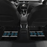 Aotearoa Atua Ranginui Personalised Car Mats Maori Sky Father Taniko Motifs LT14 Set 2pcs - Back Blue - Polynesian Pride
