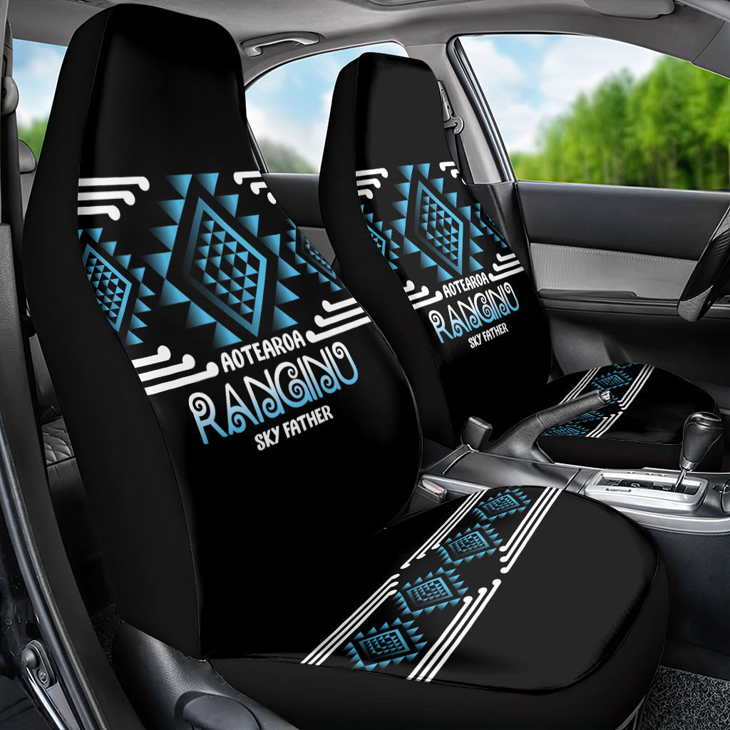 Aotearoa Atua Ranginui Car Seat Cover Maori Sky Father Taniko Motifs LT14 - Polynesian Pride
