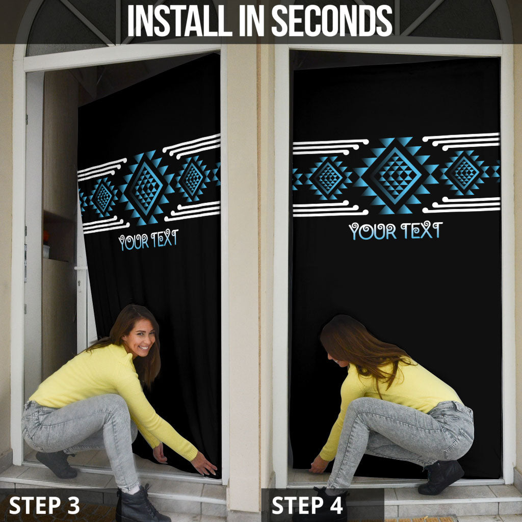 Aotearoa Atua Ranginui Personalised Door Cover Maori Sky Father Taniko Motifs LT14 - Polynesian Pride