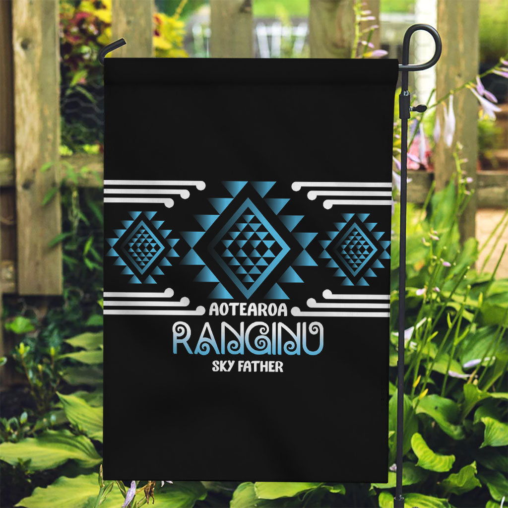 Aotearoa Atua Ranginui Garden Flag Maori Sky Father Taniko Motifs LT14 Garden Flag Blue - Polynesian Pride