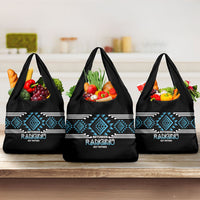 Aotearoa Atua Ranginui Grocery Bag Maori Sky Father Taniko Motifs LT14 3-pack One Size Blue - Polynesian Pride