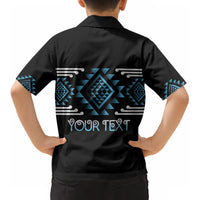 Aotearoa Atua Ranginui Personalised Kid Hawaiian Shirt Maori Sky Father Taniko Motifs LT14 - Polynesian Pride