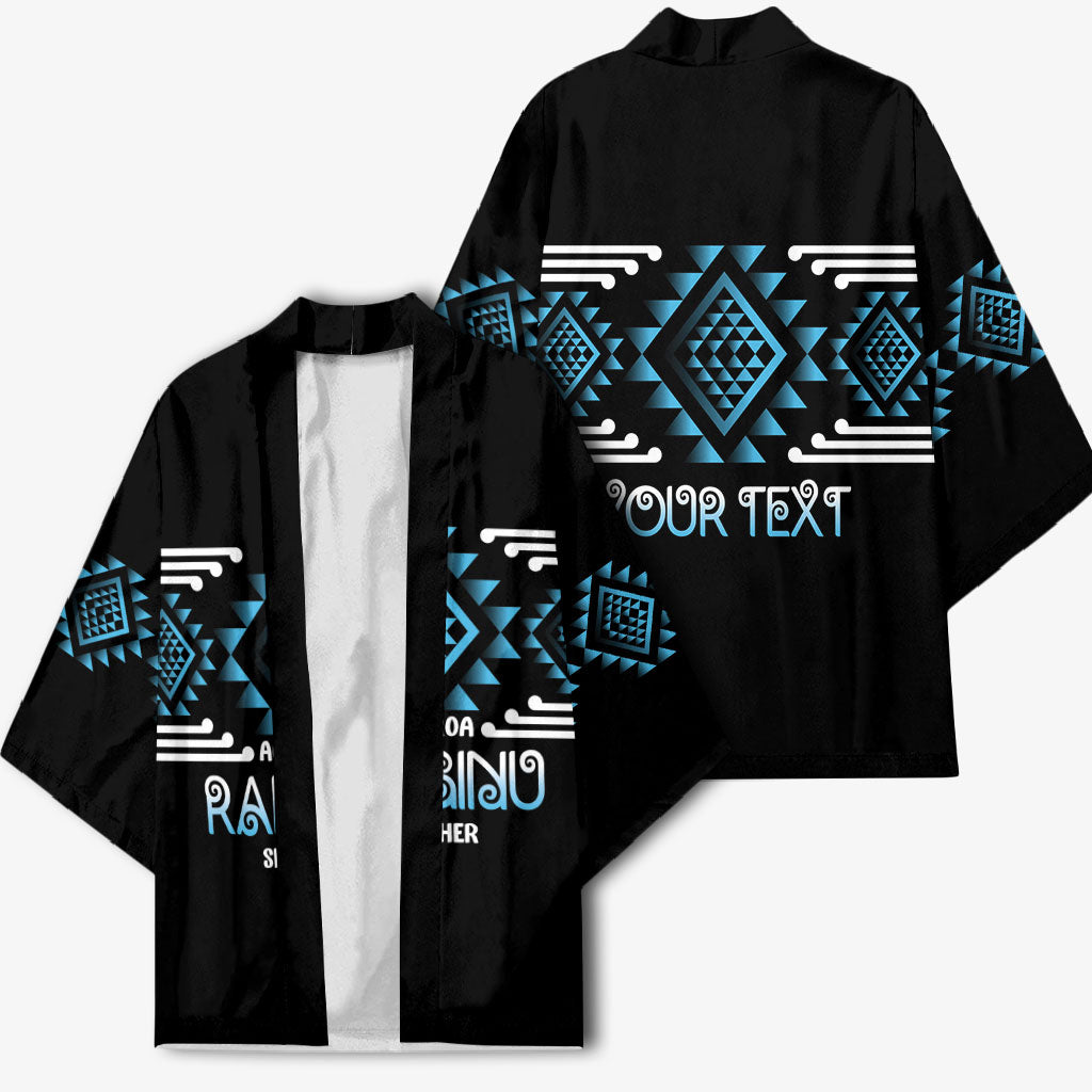 Aotearoa Atua Ranginui Personalised Kimono Maori Sky Father Taniko Motifs LT14 - Polynesian Pride