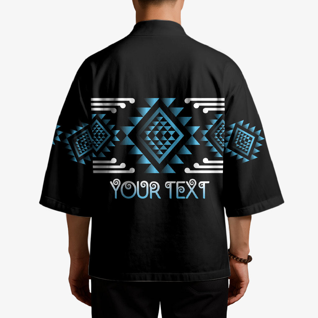 Aotearoa Atua Ranginui Personalised Kimono Maori Sky Father Taniko Motifs LT14 - Polynesian Pride