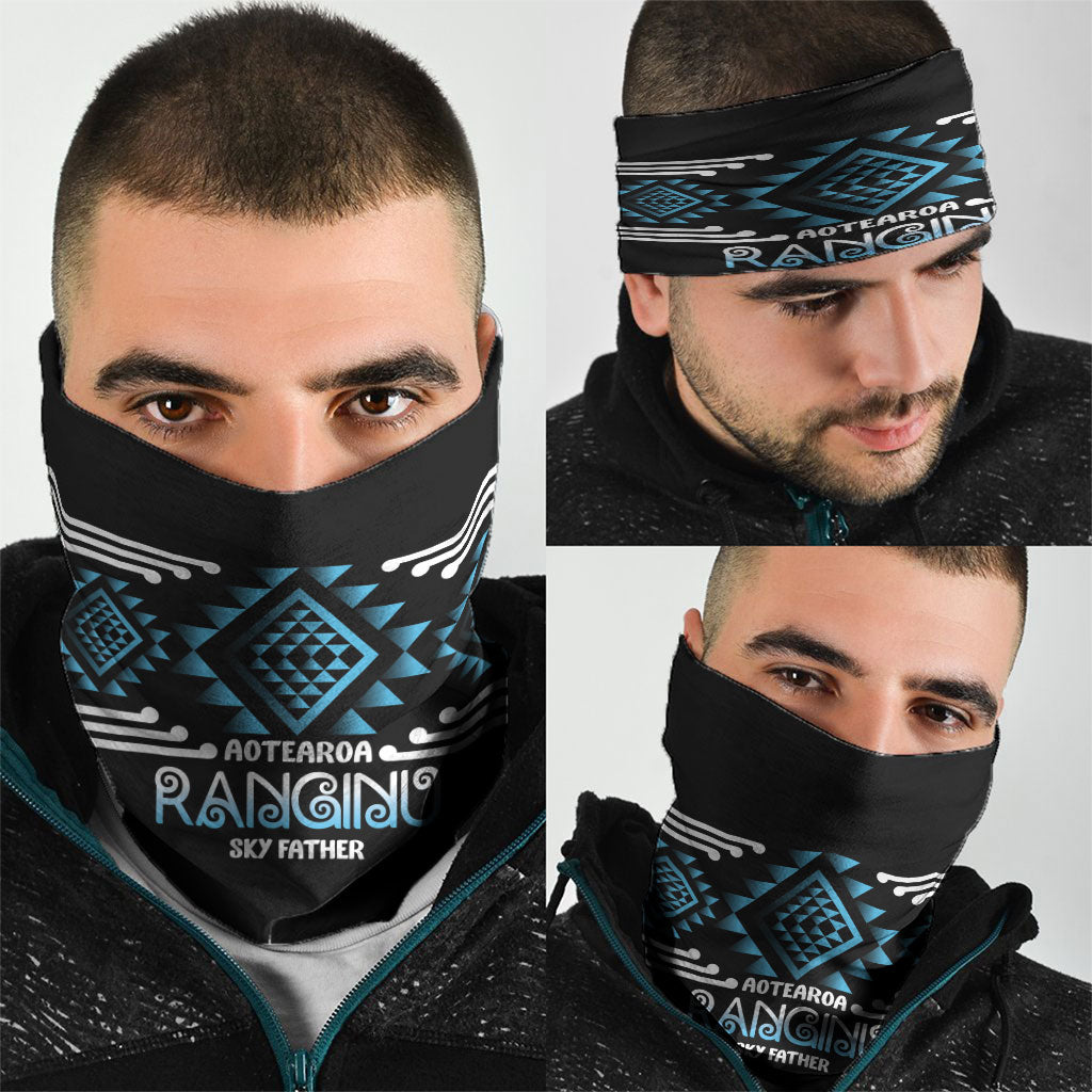 Aotearoa Atua Ranginui Neck Gaiter Maori Sky Father Taniko Motifs LT14 - Polynesian Pride