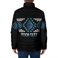 Aotearoa Atua Ranginui Personalised Padded Jacket Maori Sky Father Taniko Motifs LT14 - Polynesian Pride