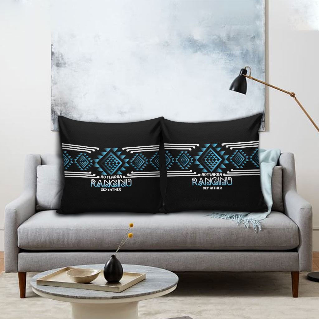 Aotearoa Atua Ranginui Pillow Cover Maori Sky Father Taniko Motifs LT14 - Polynesian Pride
