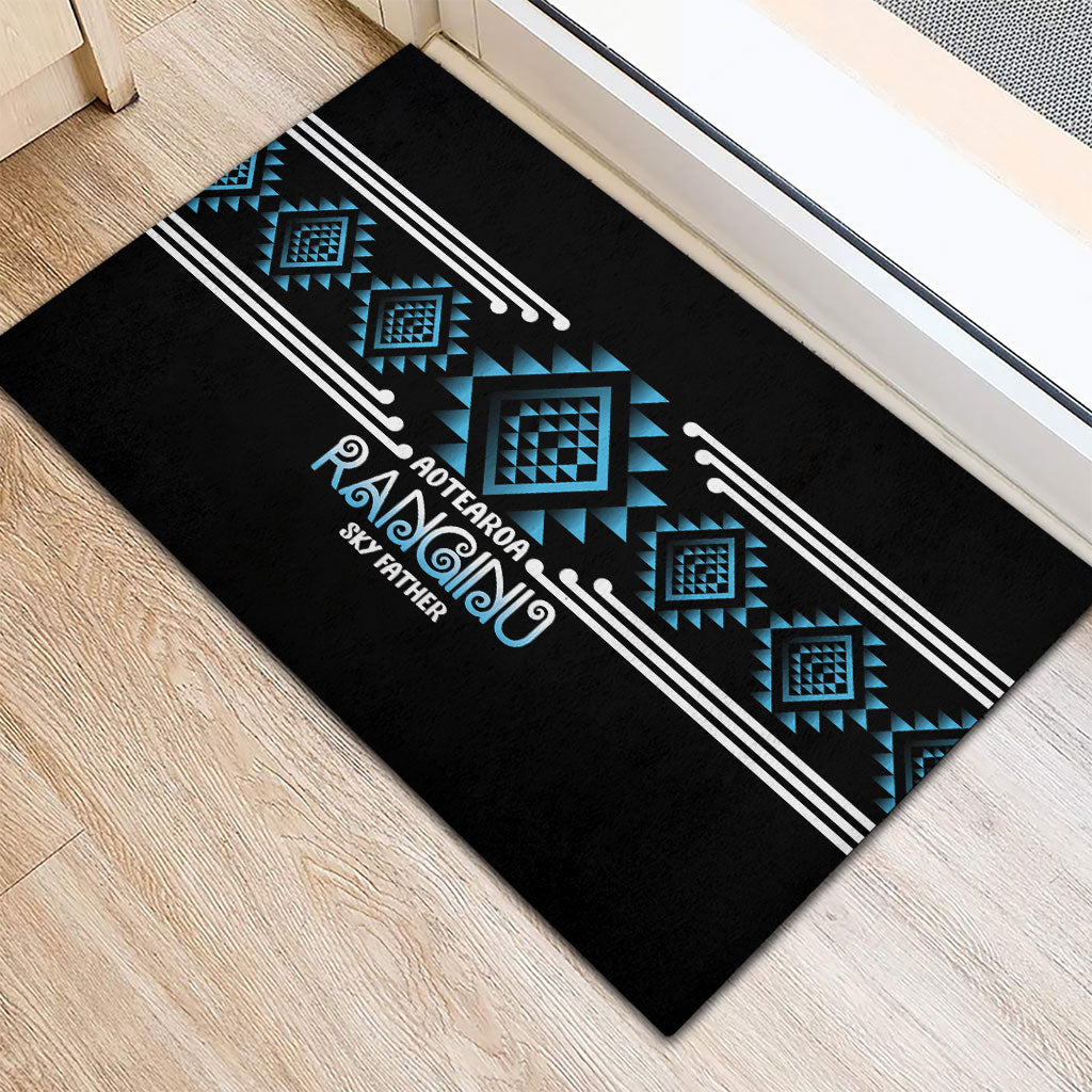 Aotearoa Atua Ranginui Rubber Doormat Maori Sky Father Taniko Motifs LT14 - Polynesian Pride