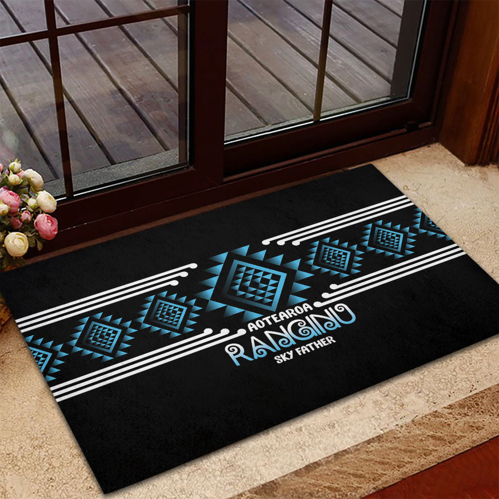 Aotearoa Atua Ranginui Rubber Doormat Maori Sky Father Taniko Motifs LT14 - Polynesian Pride
