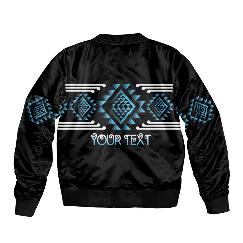 Aotearoa Atua Ranginui Personalised Sleeve Zip Bomber Jacket Maori Sky Father Taniko Motifs LT14 - Polynesian Pride