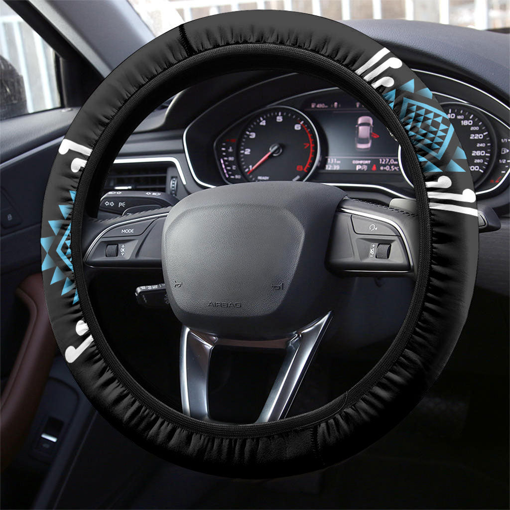Aotearoa Atua Ranginui Steering Wheel Cover Maori Sky Father Taniko Motifs LT14 - Polynesian Pride