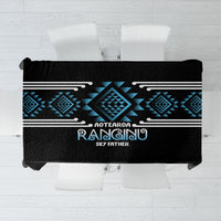 Aotearoa Atua Ranginui Tablecloth Maori Sky Father Taniko Motifs LT14 Blue - Polynesian Pride