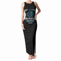 Aotearoa Atua Ranginui Personalised Tank Maxi Dress Maori Sky Father Taniko Motifs LT14 Women Blue - Polynesian Pride