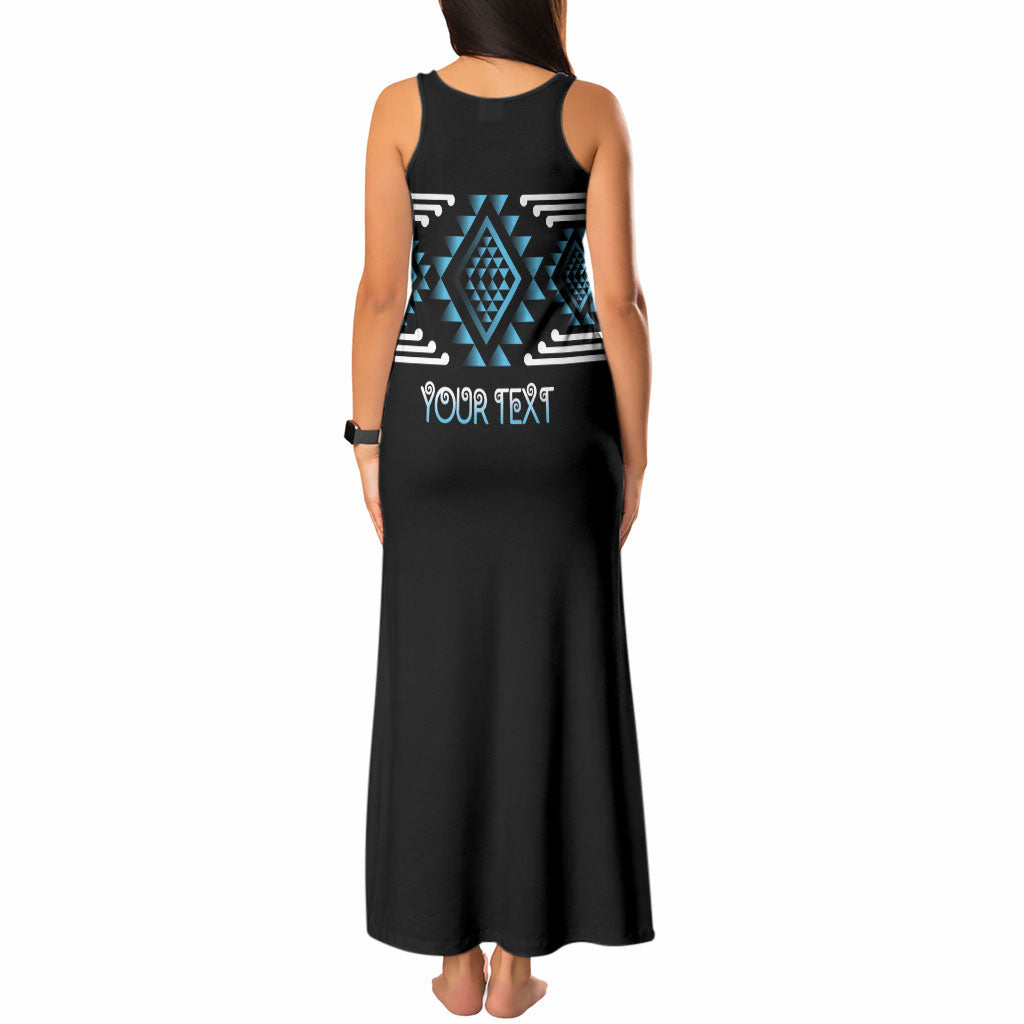 Aotearoa Atua Ranginui Personalised Tank Maxi Dress Maori Sky Father Taniko Motifs LT14 - Polynesian Pride