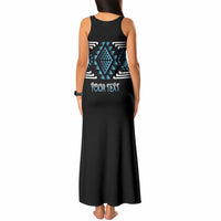 Aotearoa Atua Ranginui Personalised Tank Maxi Dress Maori Sky Father Taniko Motifs LT14 - Polynesian Pride