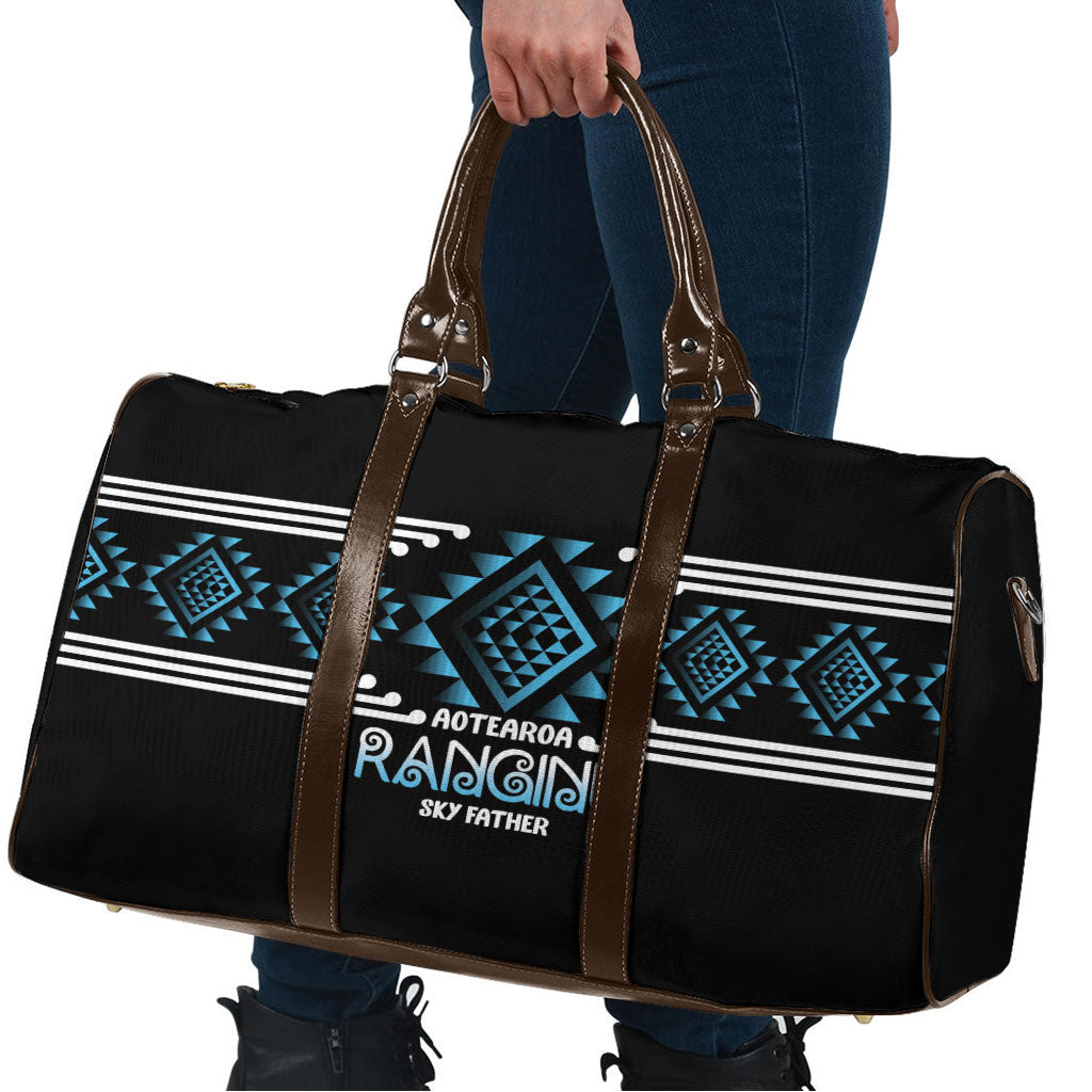 Aotearoa Atua Ranginui Travel Bag Maori Sky Father Taniko Motifs LT14 - Polynesian Pride