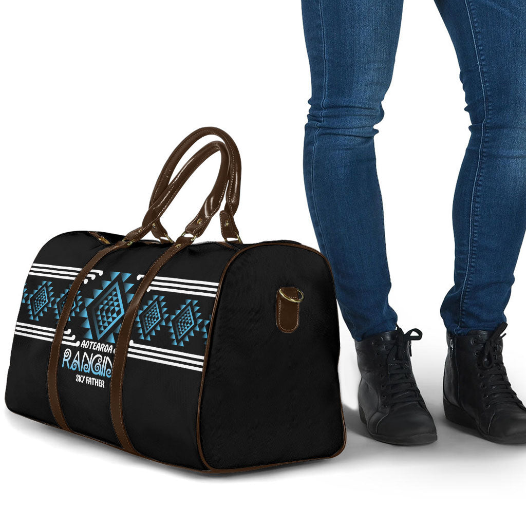 Aotearoa Atua Ranginui Travel Bag Maori Sky Father Taniko Motifs LT14 - Polynesian Pride
