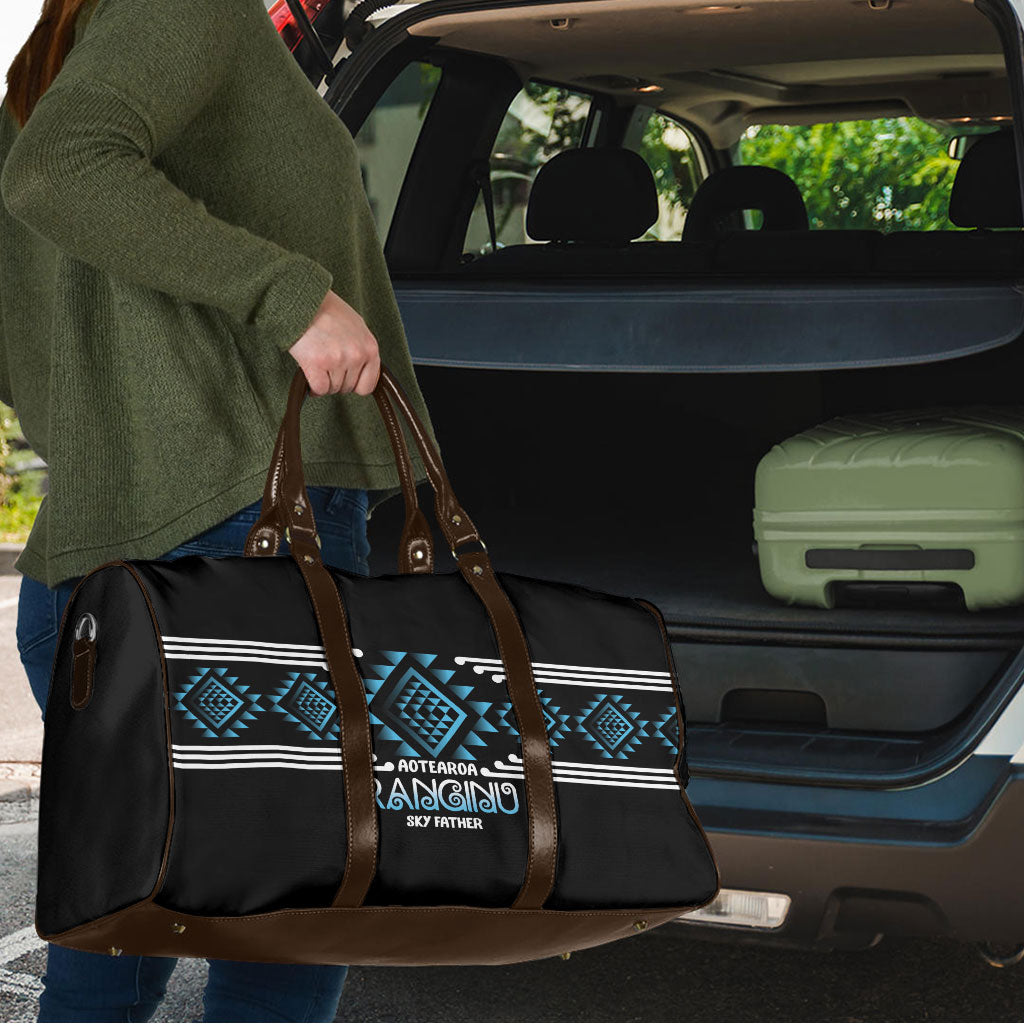 Aotearoa Atua Ranginui Travel Bag Maori Sky Father Taniko Motifs LT14 - Polynesian Pride
