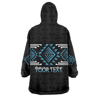 Aotearoa Atua Ranginui Personalised Wearable Blanket Hoodie Maori Sky Father Taniko Motifs LT14 - Polynesian Pride