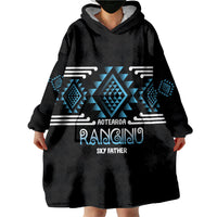 Aotearoa Atua Ranginui Personalised Wearable Blanket Hoodie Maori Sky Father Taniko Motifs LT14 - Polynesian Pride