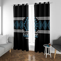 Aotearoa Atua Ranginui Window Curtain Maori Sky Father Taniko Motifs LT14 With Grommets Blue - Polynesian Pride