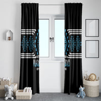 Aotearoa Atua Ranginui Window Curtain Maori Sky Father Taniko Motifs LT14 - Polynesian Pride