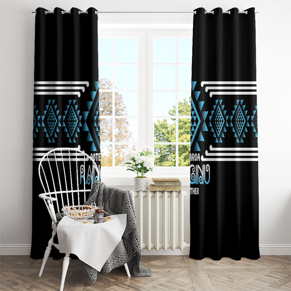 Aotearoa Atua Ranginui Window Curtain Maori Sky Father Taniko Motifs LT14 - Polynesian Pride
