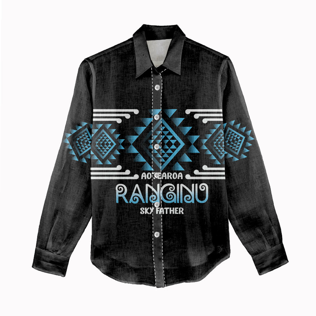 Aotearoa Atua Ranginui Personalised Women Casual Shirt Maori Sky Father Taniko Motifs LT14 - Polynesian Pride