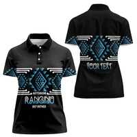Aotearoa Atua Ranginui Personalised Women Polo Shirt Maori Sky Father Taniko Motifs LT14 - Polynesian Pride