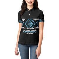 Aotearoa Atua Ranginui Personalised Women Polo Shirt Maori Sky Father Taniko Motifs LT14 - Polynesian Pride