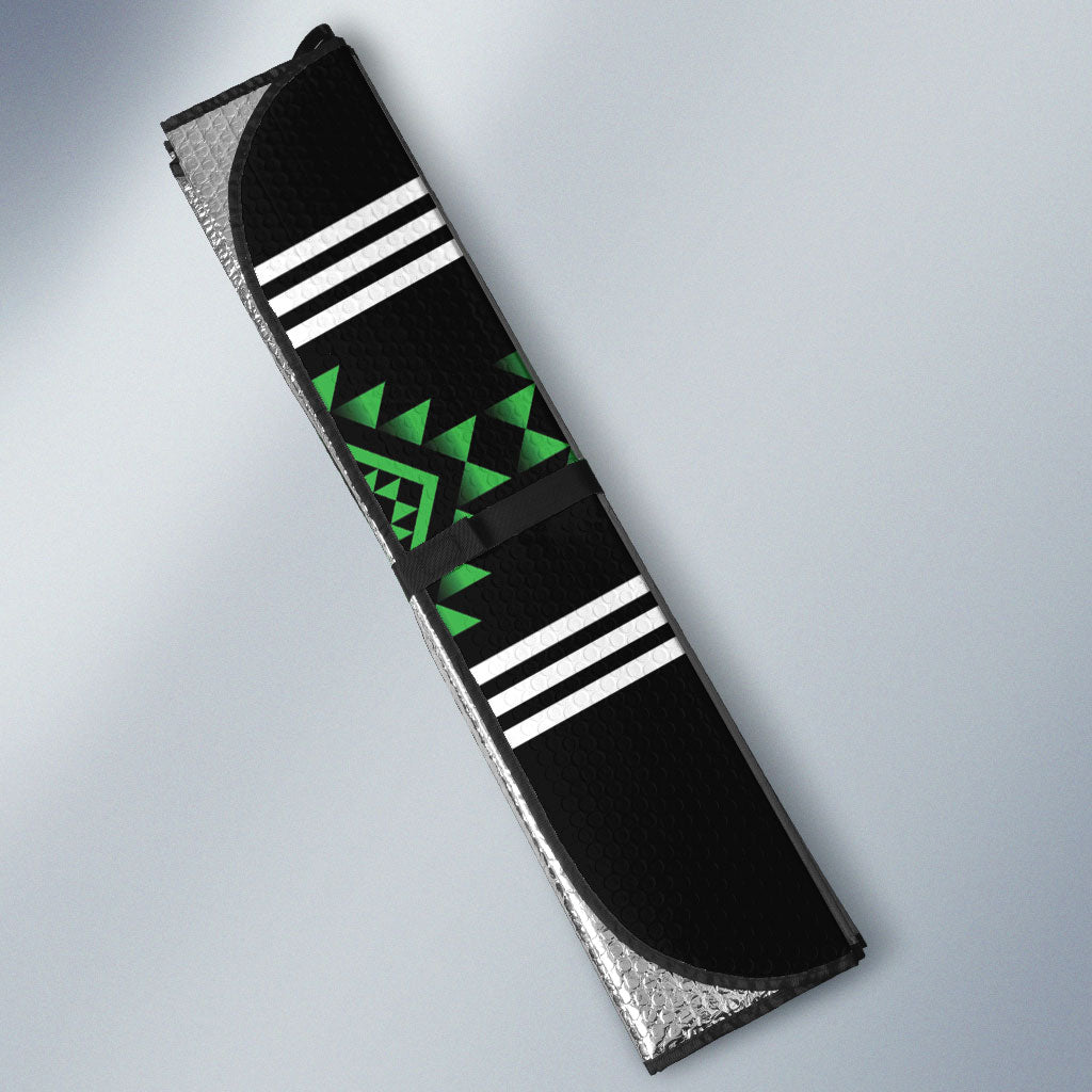 Aotearoa Atua Papatuanuku Auto Sun Shade Maori Earth Mother Taniko Motifs LT14 - Polynesian Pride