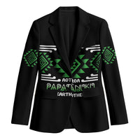 Aotearoa Atua Papatuanuku Personalised Blazer Maori Earth Mother Taniko Motifs LT14 Unisex Green - Polynesian Pride