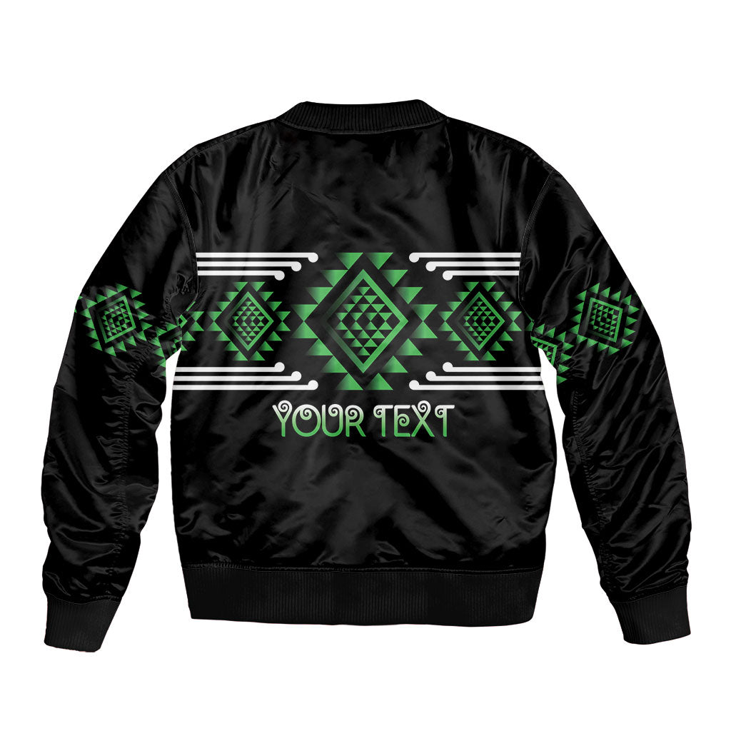 Aotearoa Atua Papatuanuku Personalised Bomber Jacket Maori Earth Mother Taniko Motifs LT14 - Polynesian Pride