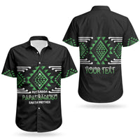 Aotearoa Atua Papatuanuku Personalised Couples Matching Short Sleeve Bodycon Dress and Hawaiian Shirt Maori Earth Mother Taniko Motifs LT14 - Polynesian Pride