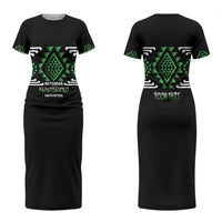 Aotearoa Atua Papatuanuku Personalised Couples Matching Short Sleeve Bodycon Dress and Hawaiian Shirt Maori Earth Mother Taniko Motifs LT14 - Polynesian Pride