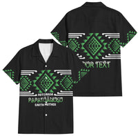 Aotearoa Atua Papatuanuku Personalised Family Matching Off Shoulder Short Dress and Hawaiian Shirt Maori Earth Mother Taniko Motifs LT14 Dad's Shirt - Short Sleeve Green - Polynesian Pride